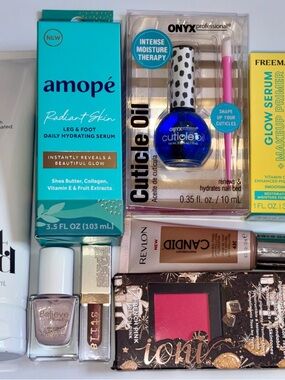 8 PC Makeover Bundle: Amopé, Root To End, Stila, Freeman, Revlon etc